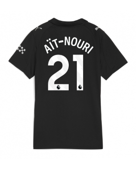 Manchester City Rayan Ait-Nouri #21 Maglia Gara Trasferta Repliche 2025-26 Donna Maniche Corte